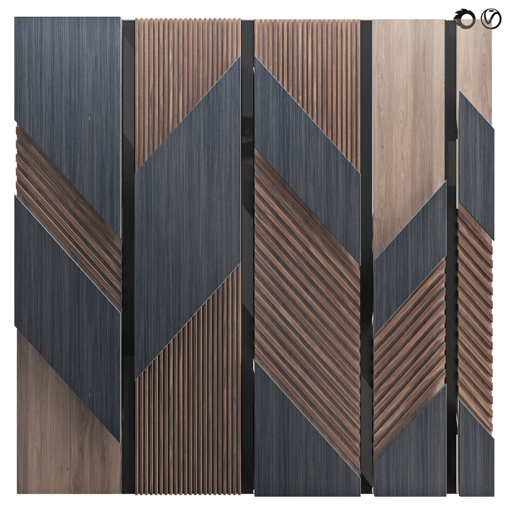 Decorative wall panel 61 3D model_1