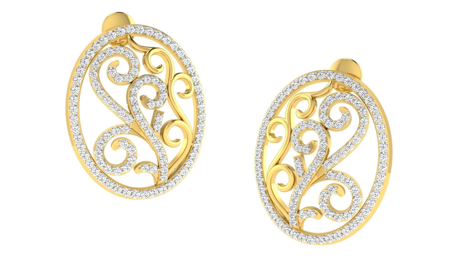 Pendants Earrings 3dm STL OBJ FBX Render Details 3D print model_2