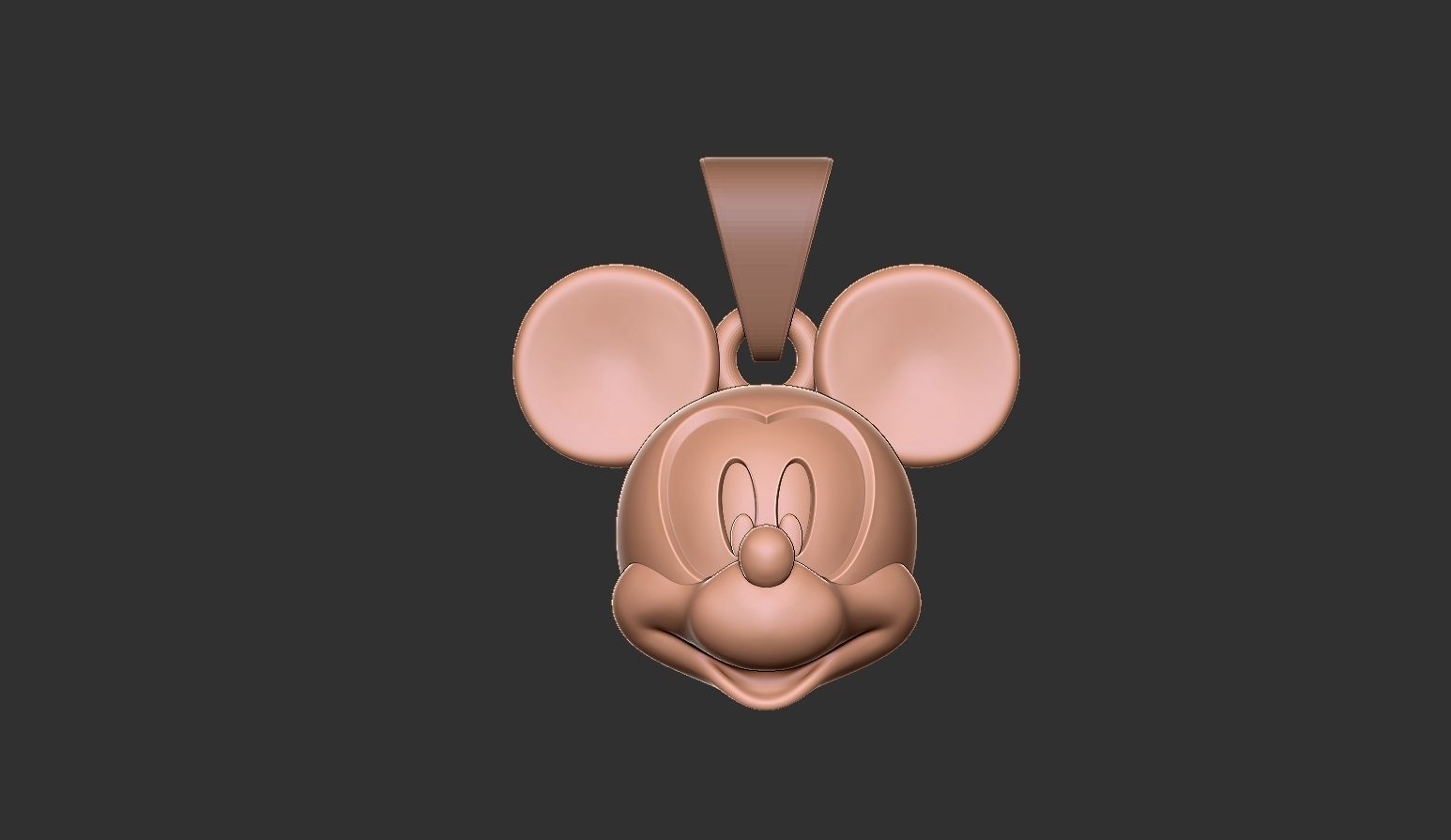 Mickey mouse pendant 3D print model_2