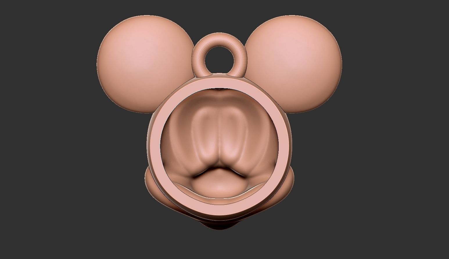 Mickey mouse pendant 3D print model_4