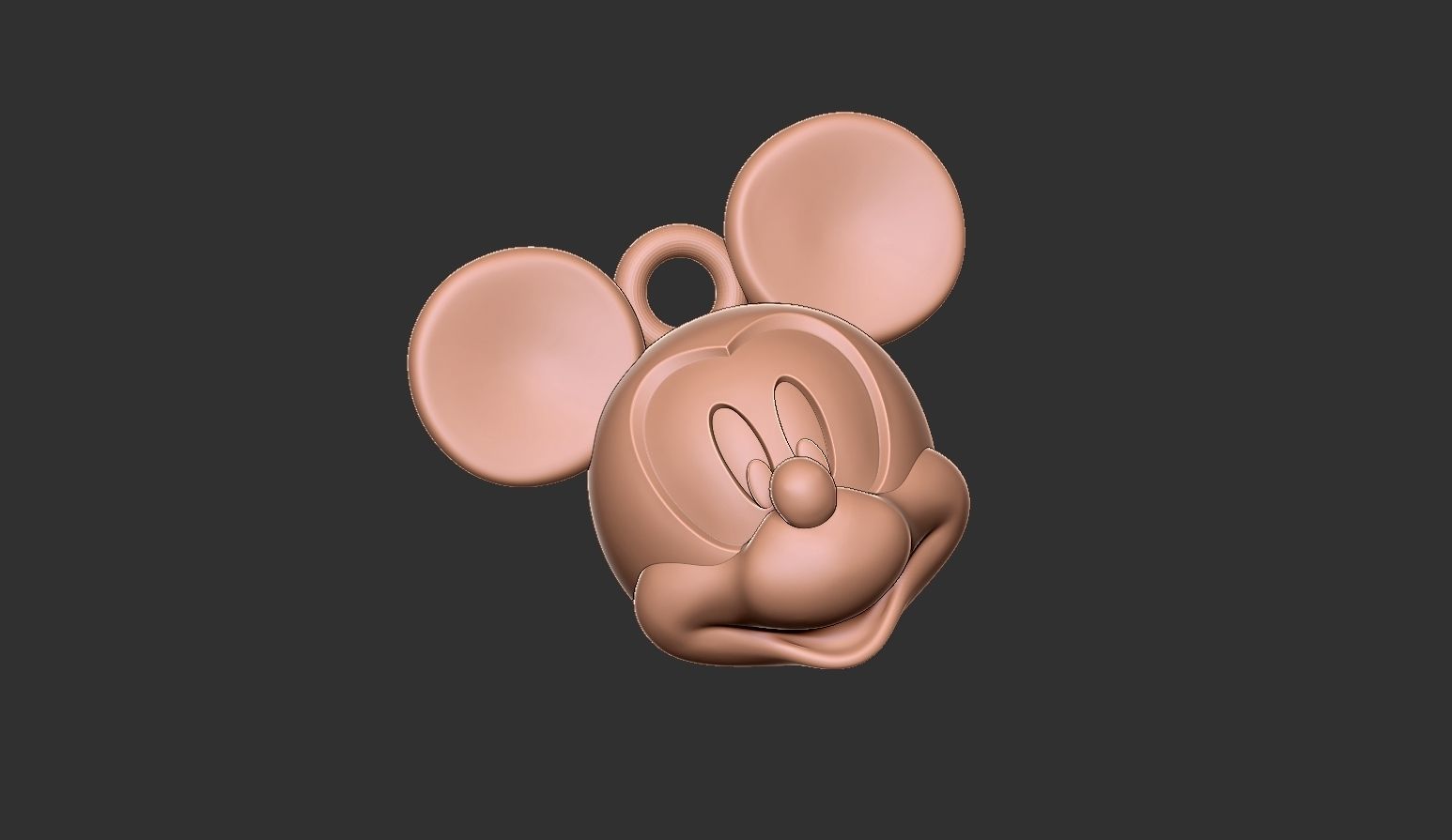 Mickey mouse pendant 3D print model_3