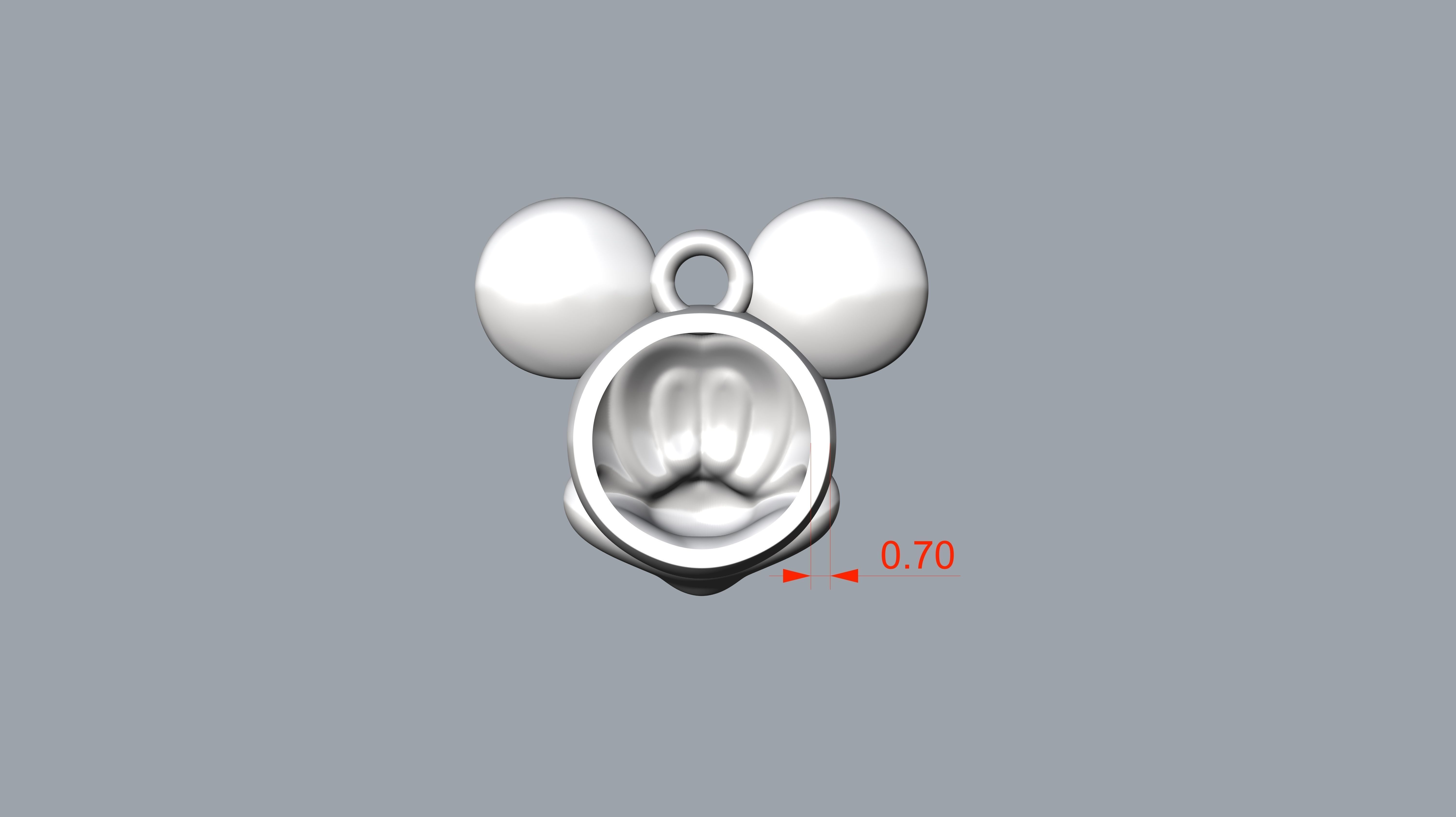 Mickey mouse pendant 3D print model_13