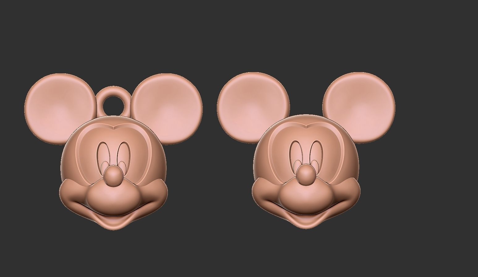 Mickey mouse pendant 3D print model_1