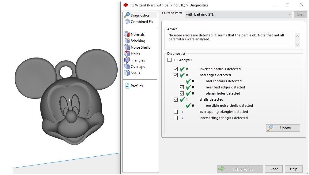 Mickey mouse pendant 3D print model_9