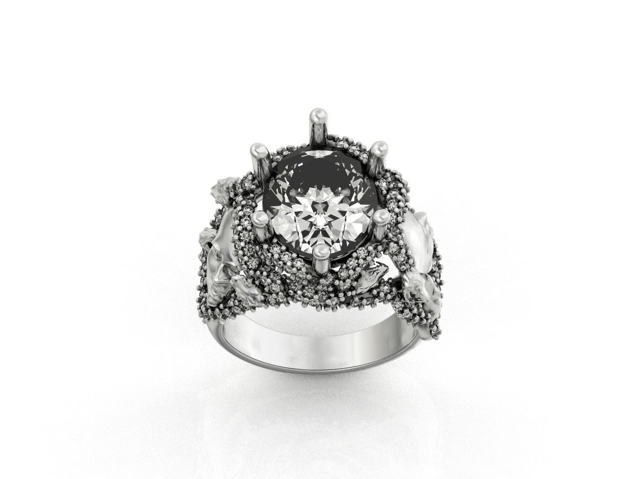  set ring and pendant medusa gorgona 3D Model Collection_8