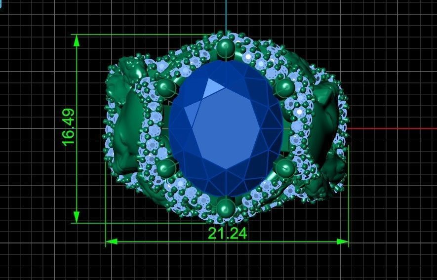  set ring and pendant medusa gorgona 3D Model Collection_11