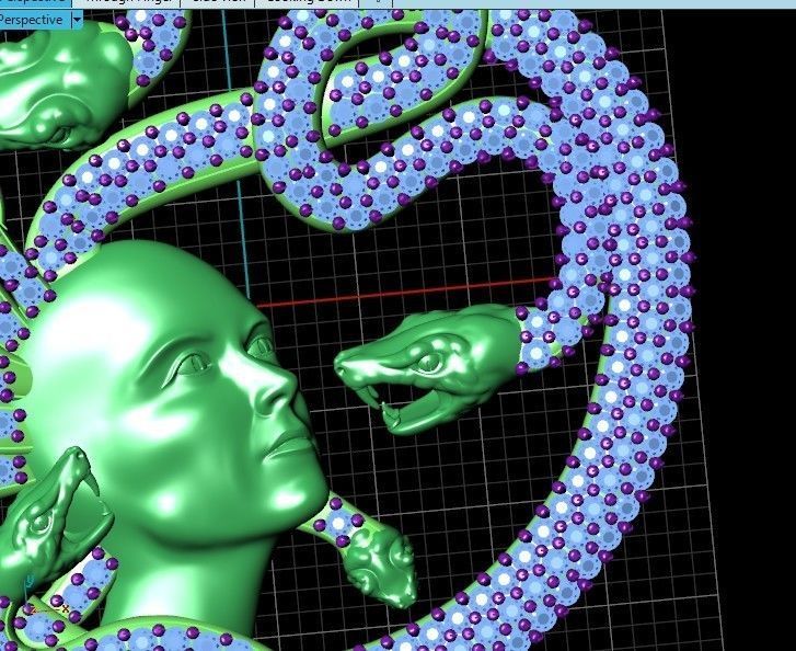  set ring and pendant medusa gorgona 3D Model Collection_28