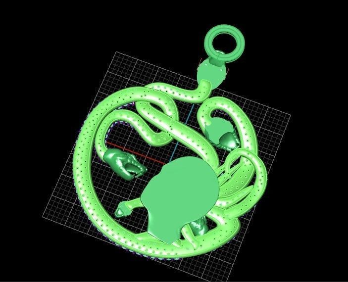  set ring and pendant medusa gorgona 3D Model Collection_32