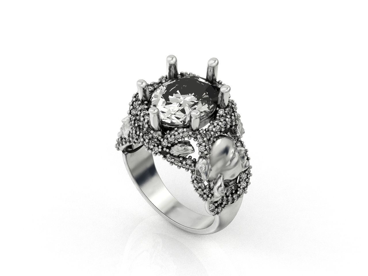  set ring and pendant medusa gorgona 3D Model Collection_20