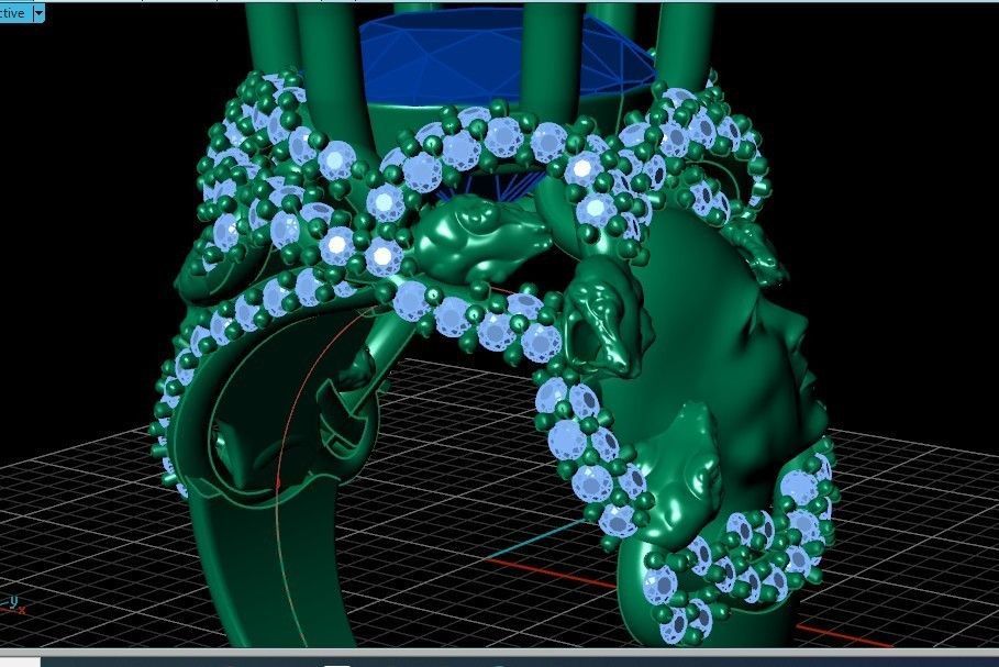  set ring and pendant medusa gorgona 3D Model Collection_6