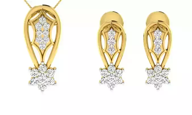 Pendants Earrings 3dm STL OBJ FBX Render Details