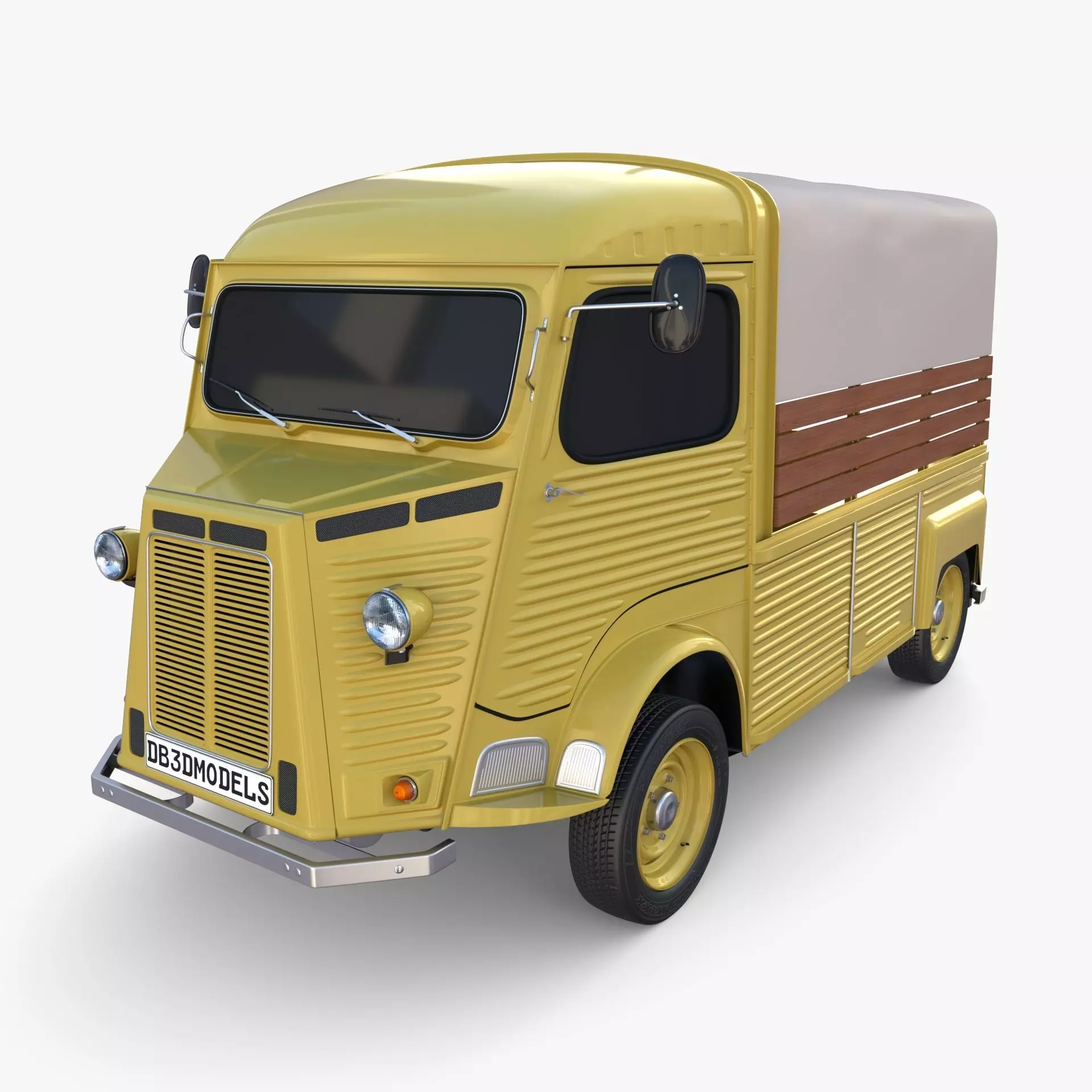 Generic 40s Van Pick Up v1 3D model_0