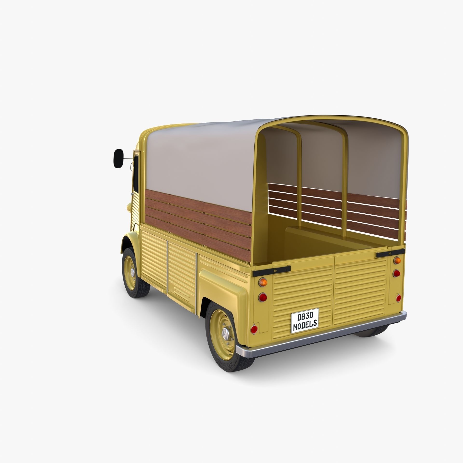 Generic 40s Van Pick Up v1 3D model_4