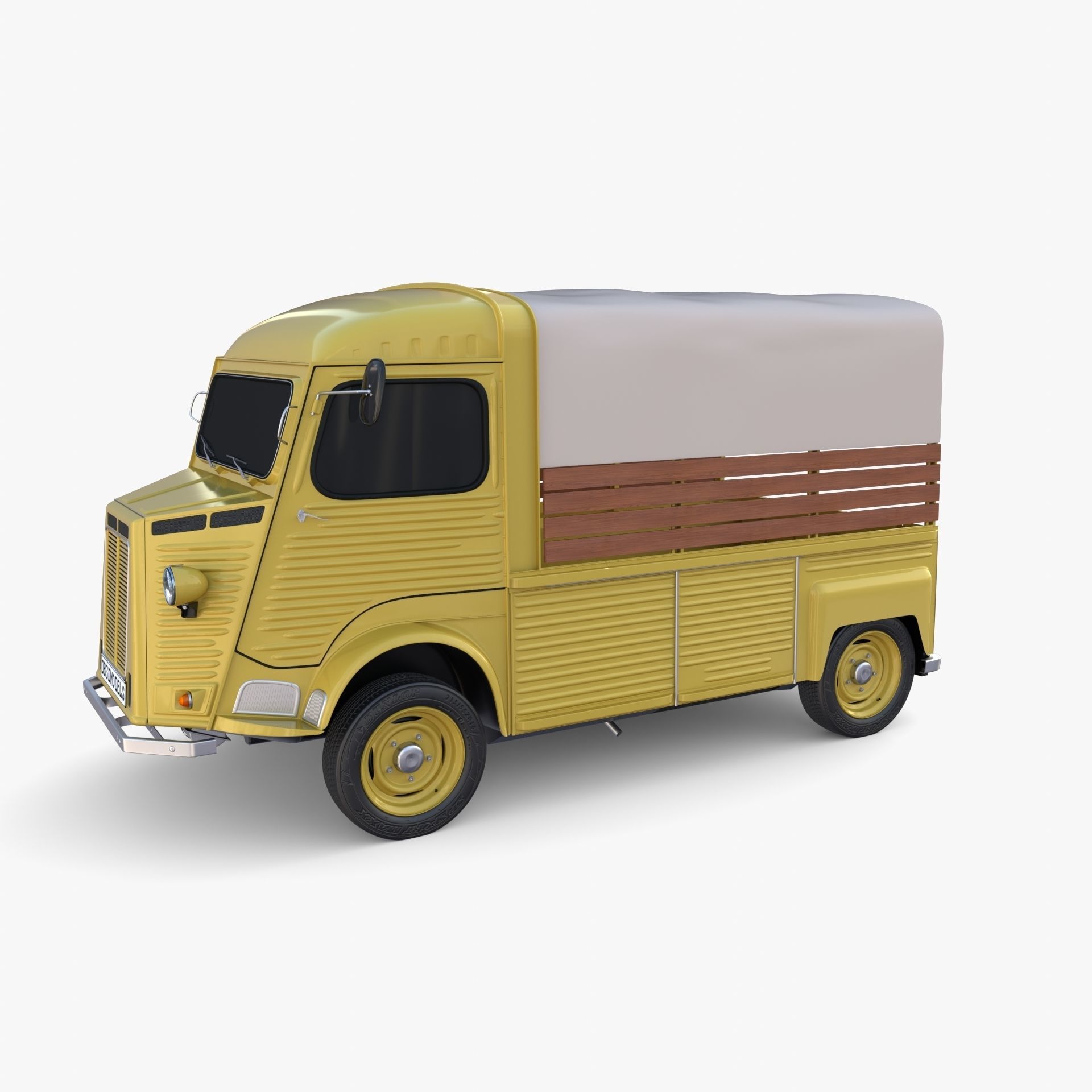 Generic 40s Van Pick Up v1 3D model_2