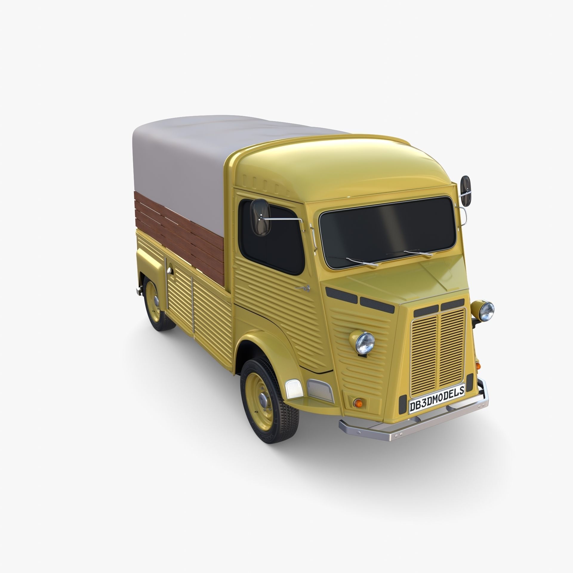 Generic 40s Van Pick Up v1 3D model_10