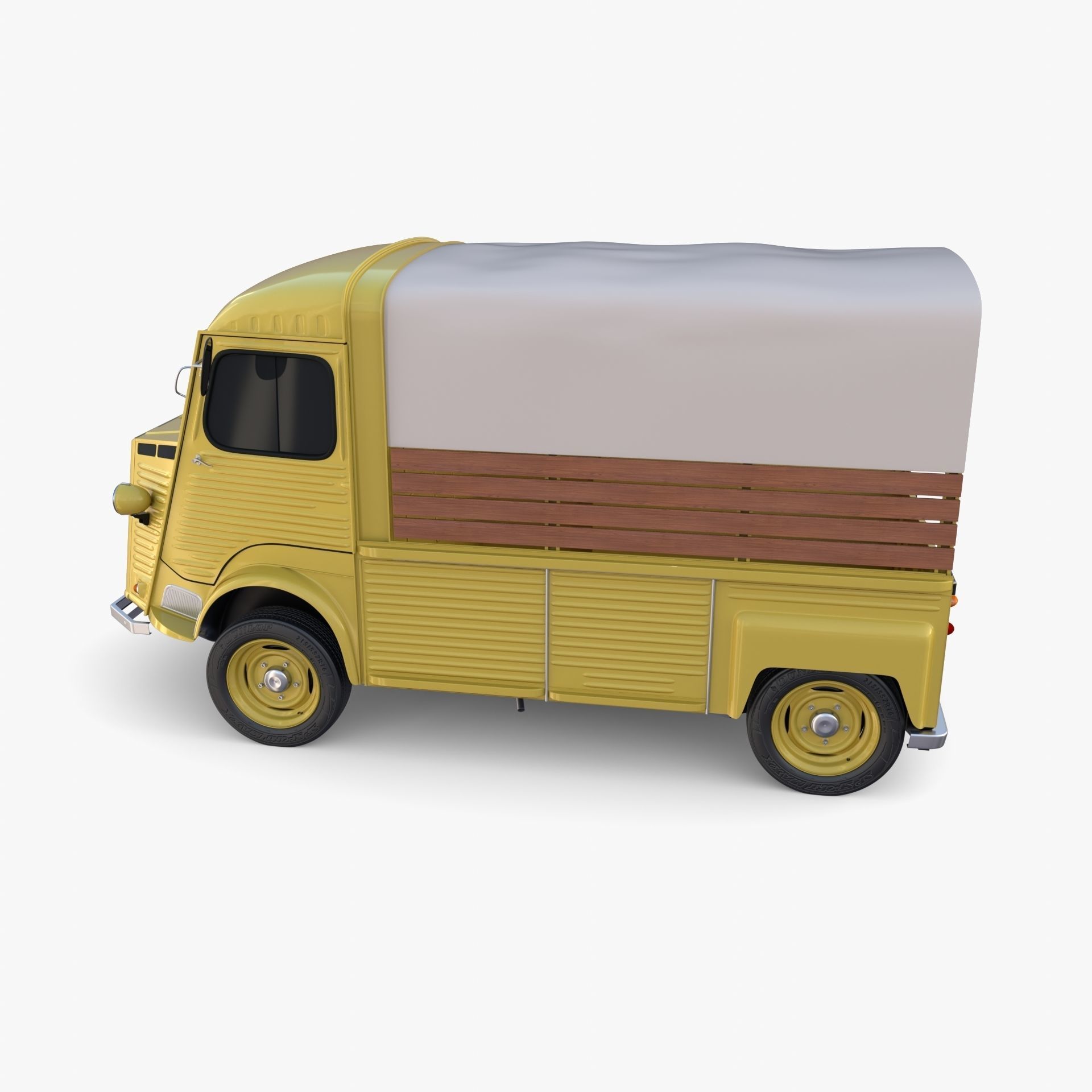 Generic 40s Van Pick Up v1 3D model_8