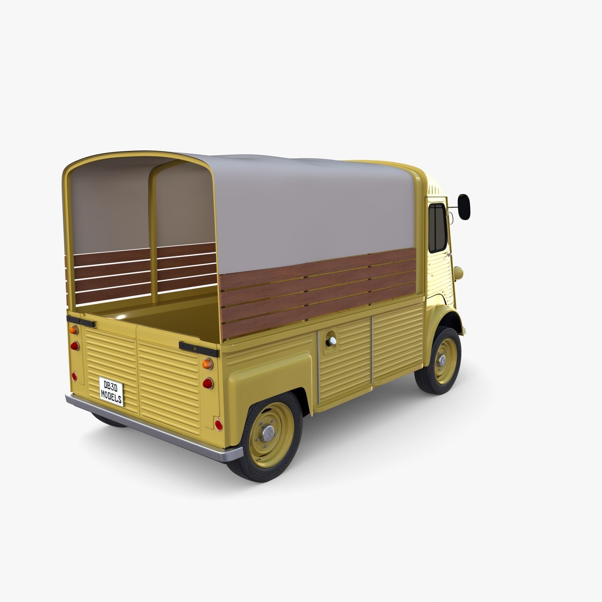 Generic 40s Van Pick Up v1 3D model_6