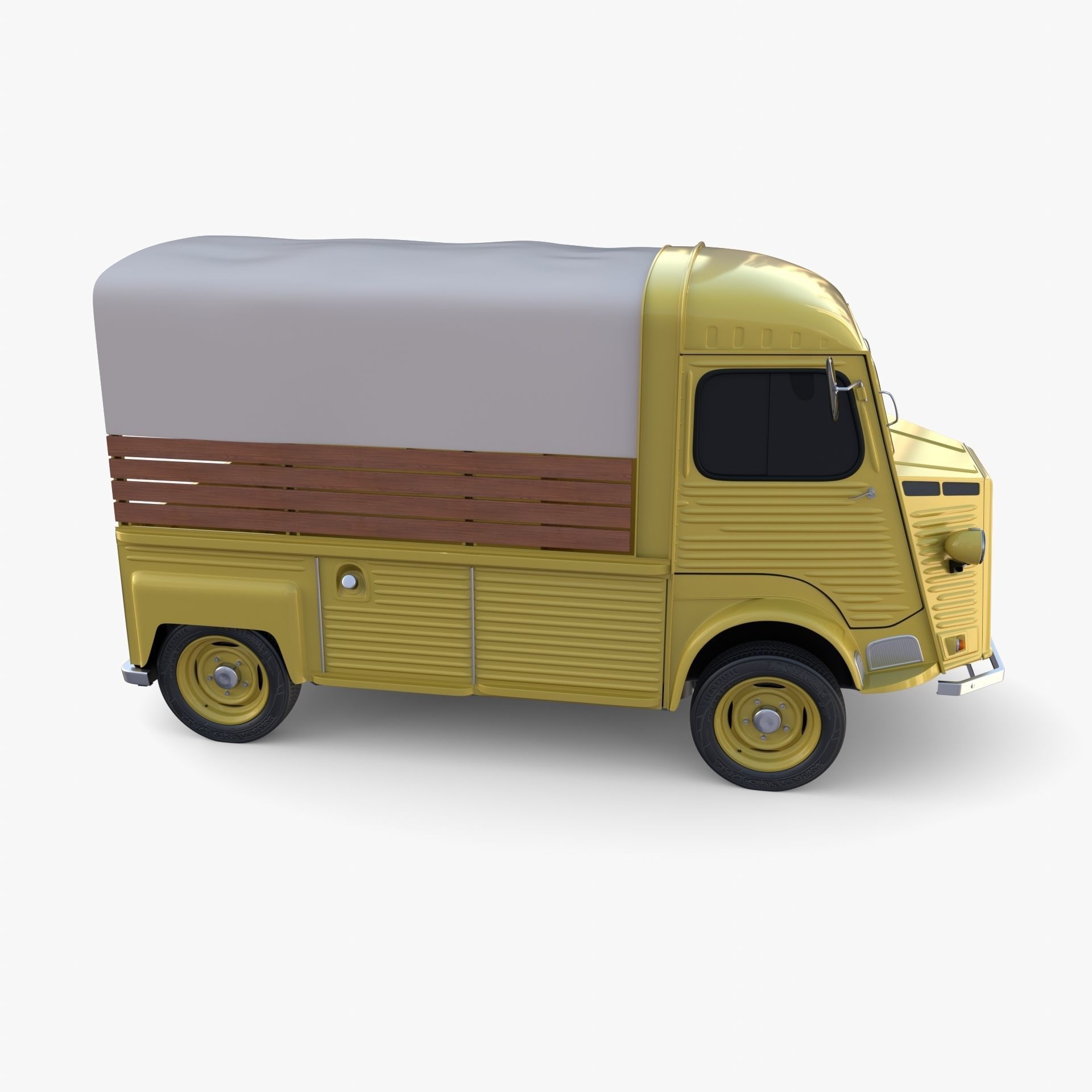 Generic 40s Van Pick Up v1 3D model_9