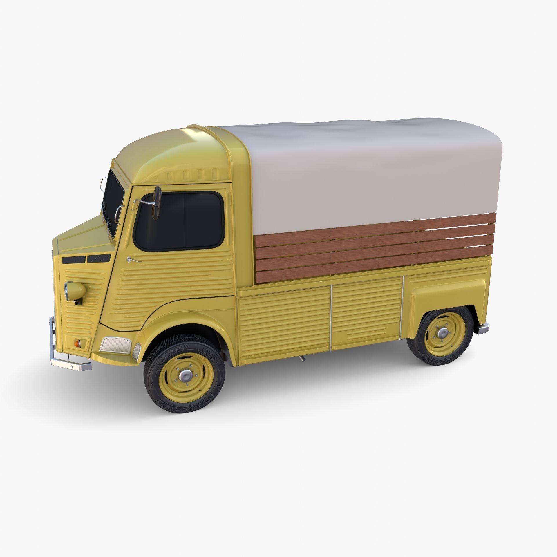Generic 40s Van Pick Up v1 3D model_7