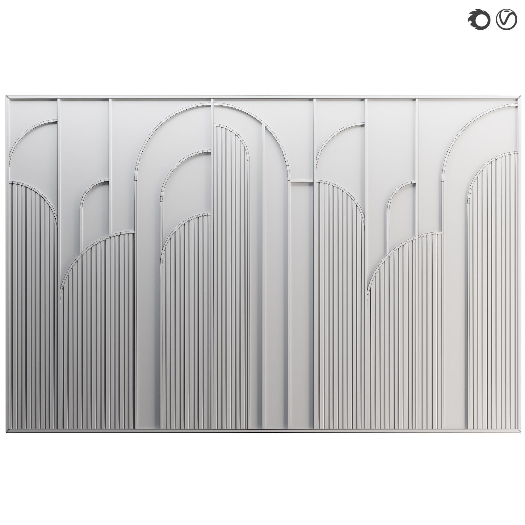 Decorative wall panel 62 3D model_1