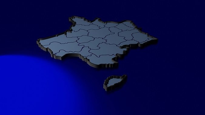 France Map - SCALEABLE Free 3D model