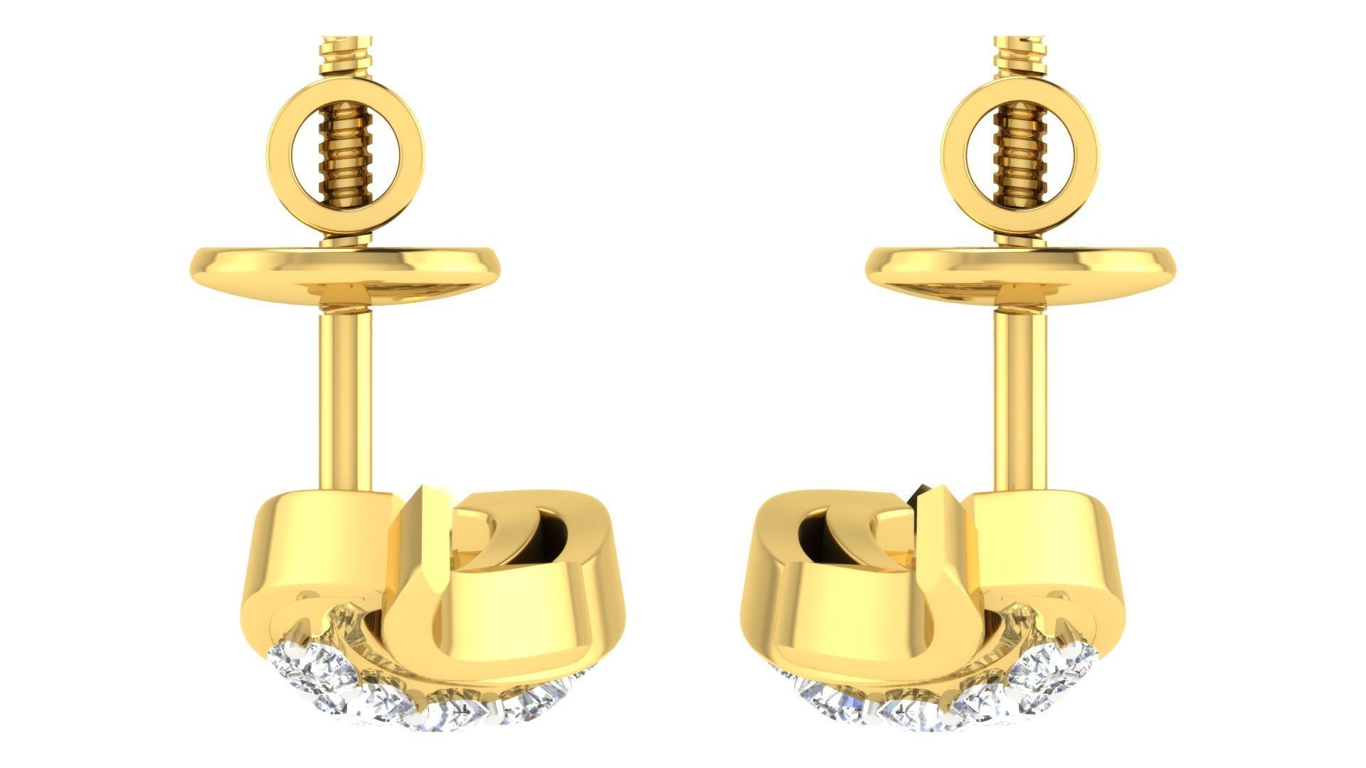 Pendants Earrings 3dm STL OBJ FBX Render Details 3D print model_8