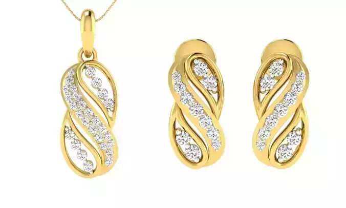 Pendants Earrings 3dm STL OBJ FBX Render Details