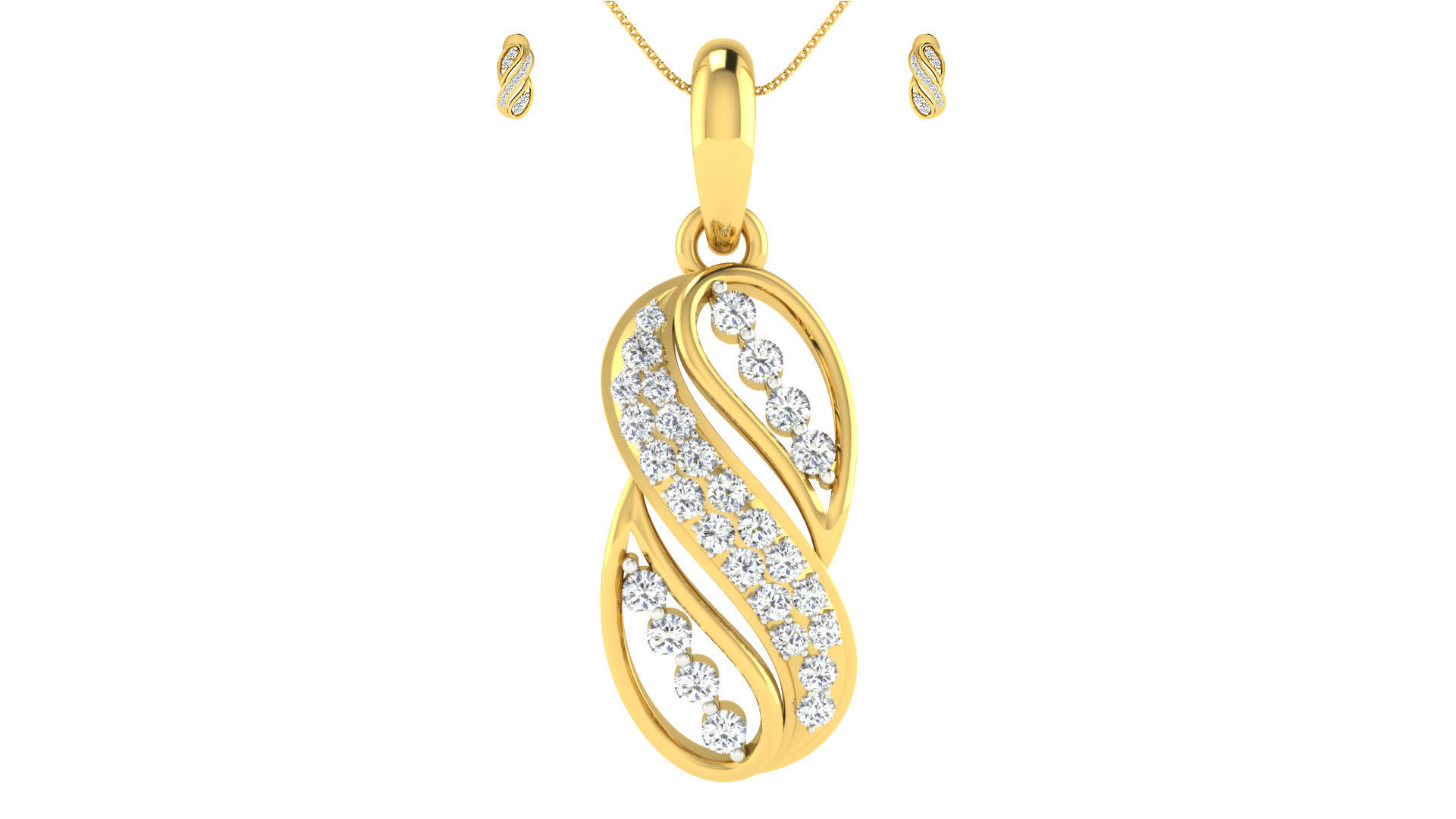 Pendants Earrings 3dm STL OBJ FBX Render Details 3D print model_11