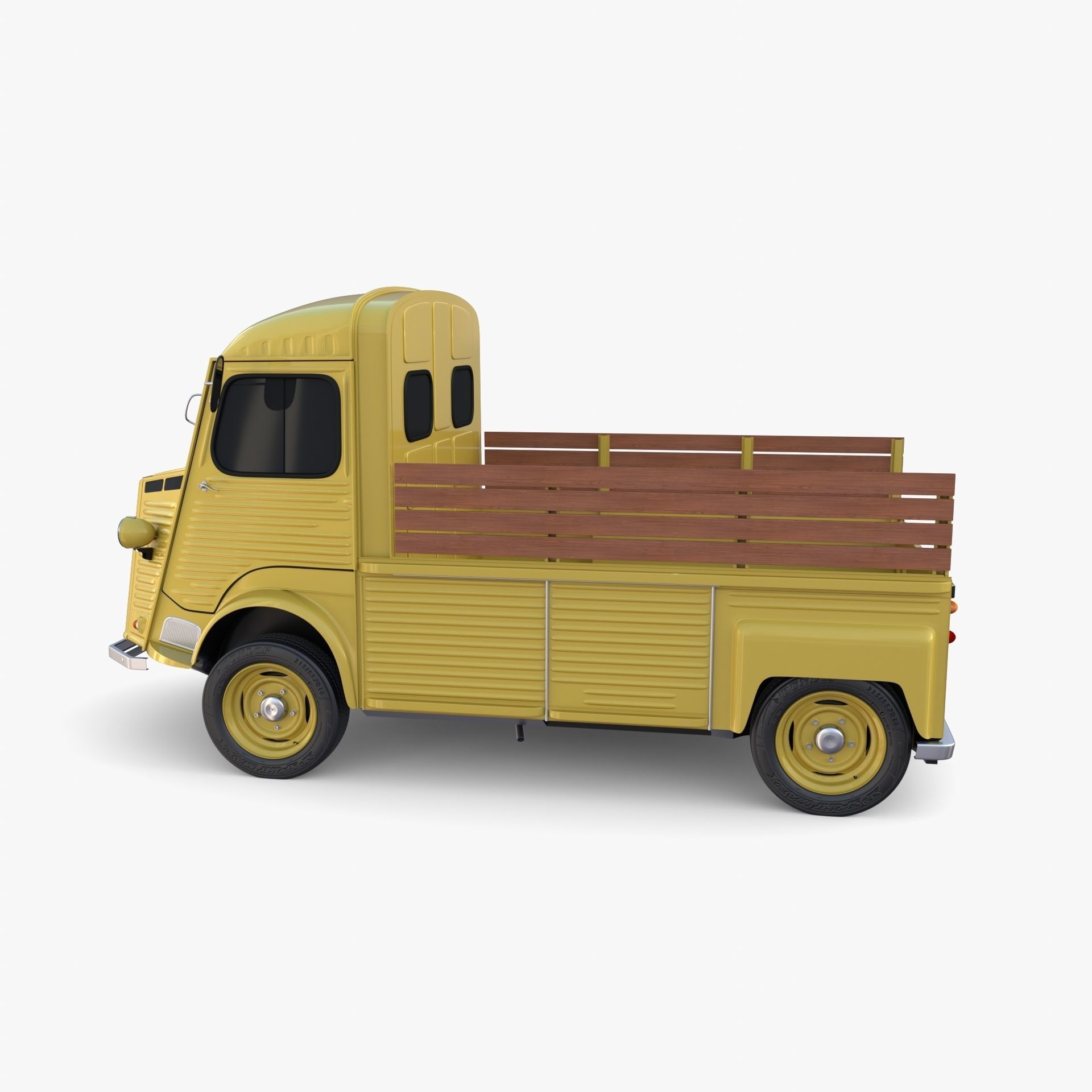 Generic 40s Van Pick Up v2 3D model_3