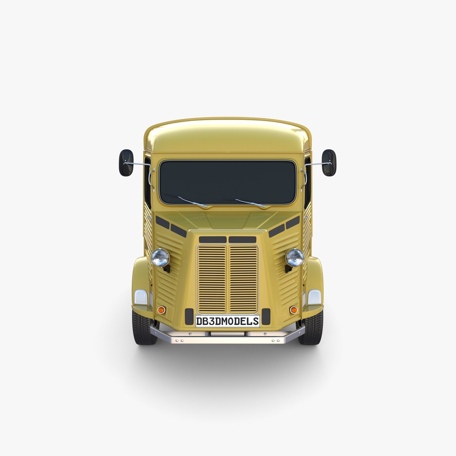 Generic 40s Van Pick Up v2 3D model_1