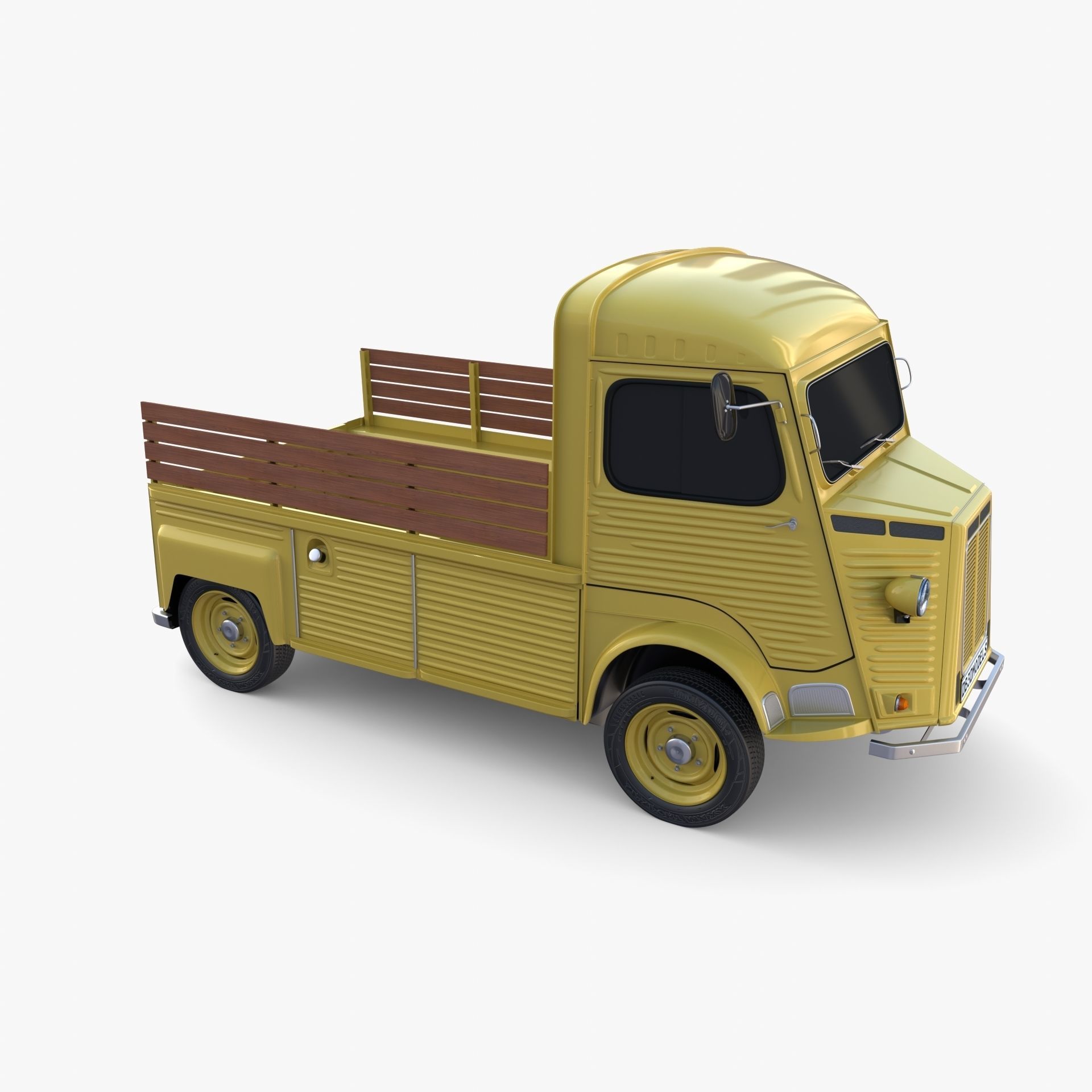 Generic 40s Van Pick Up v2 3D model_7