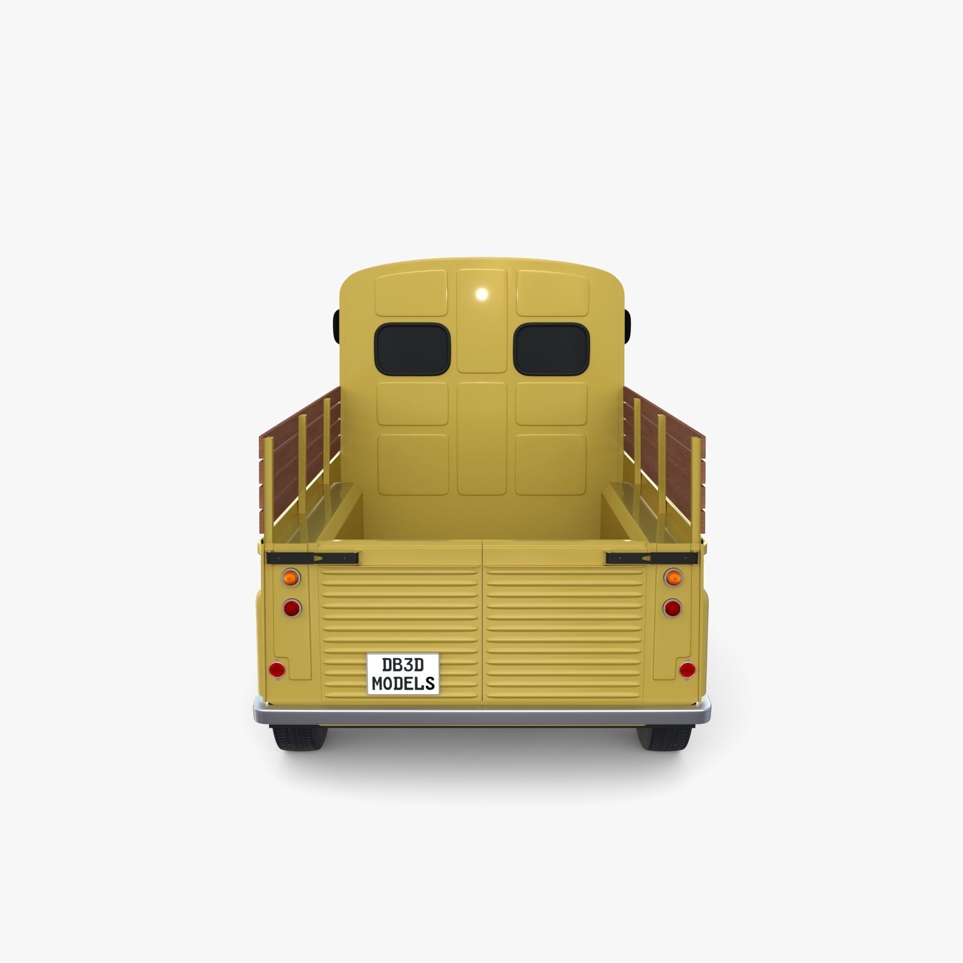 Generic 40s Van Pick Up v2 3D model_5