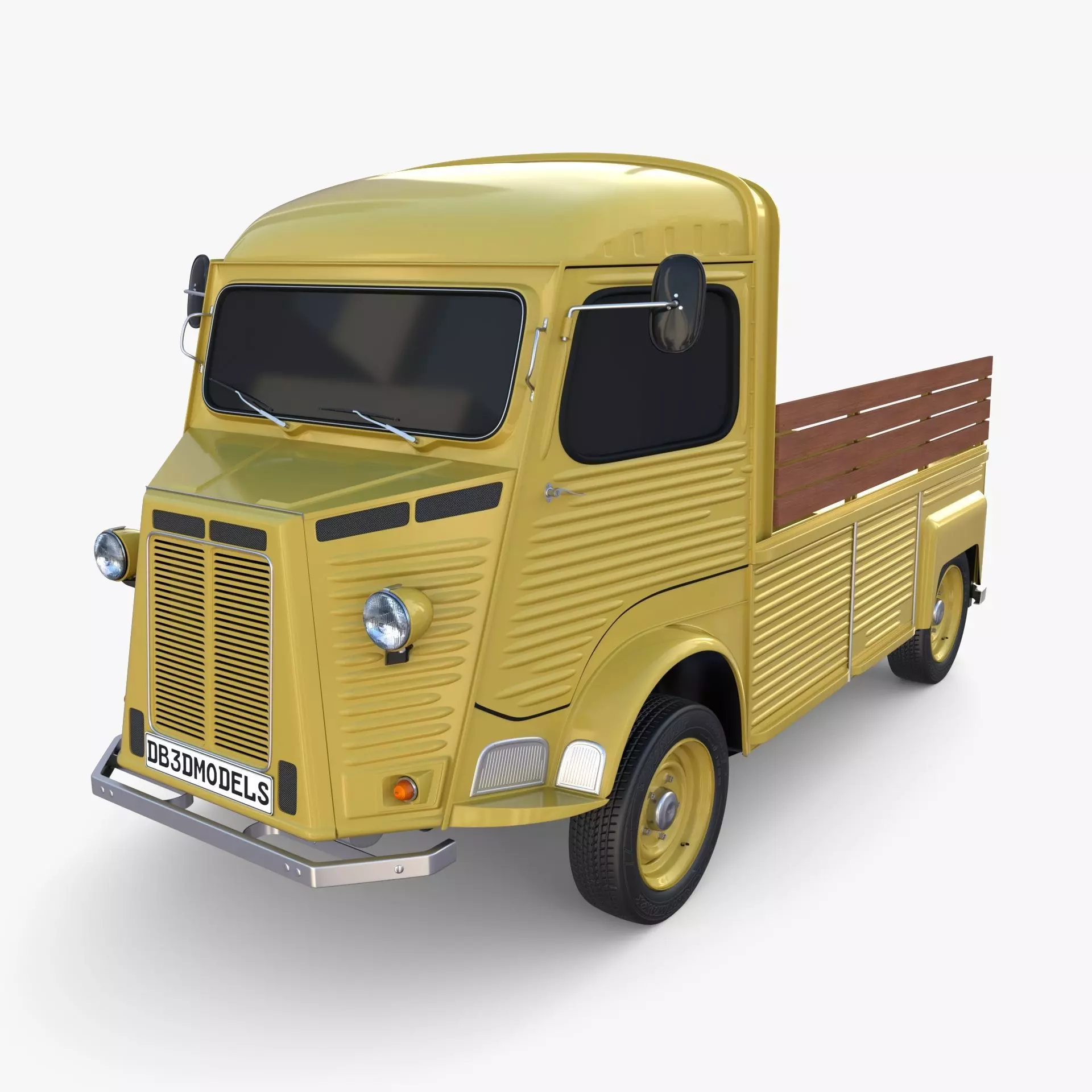 Generic 40s Van Pick Up v2 3D model_0