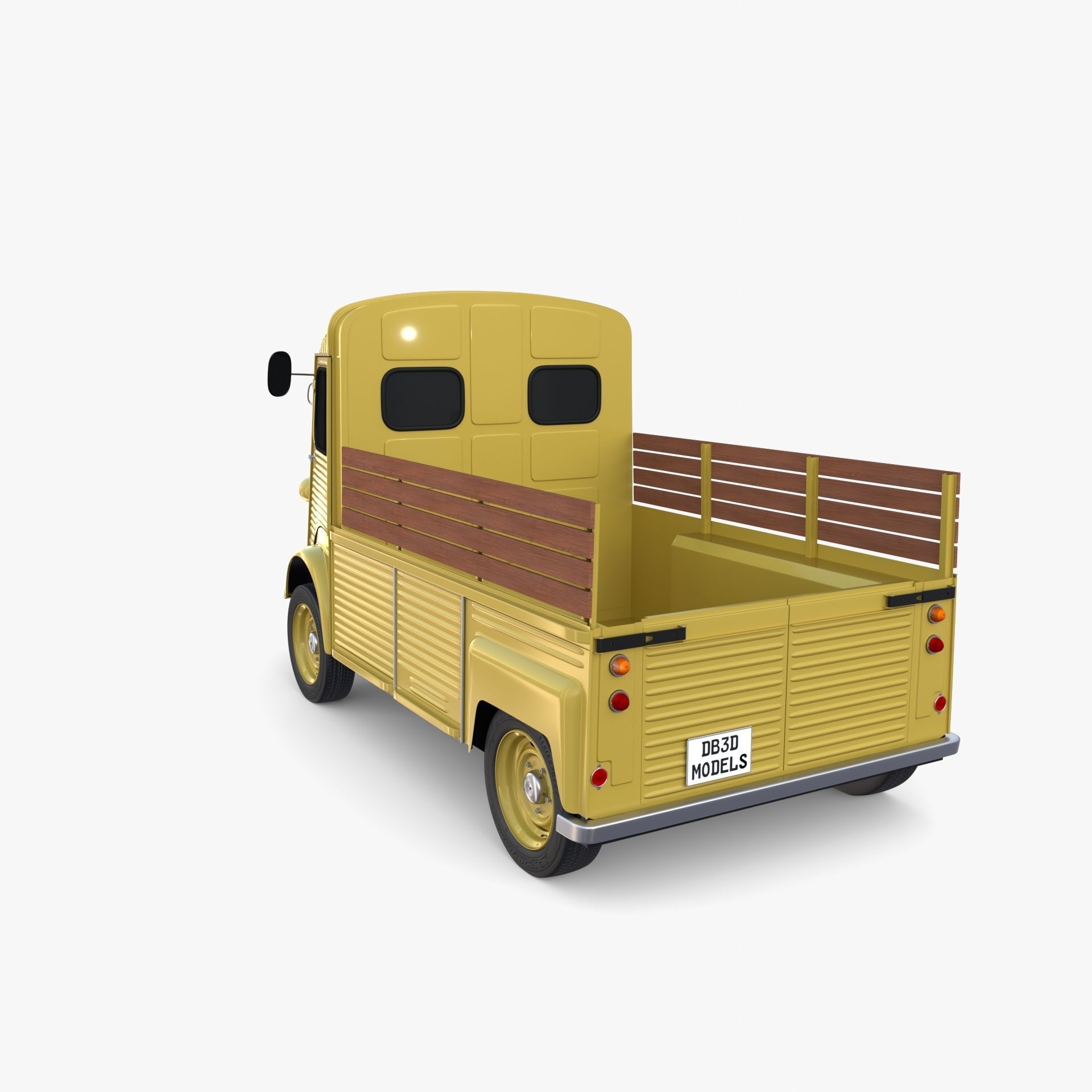 Generic 40s Van Pick Up v2 3D model_4