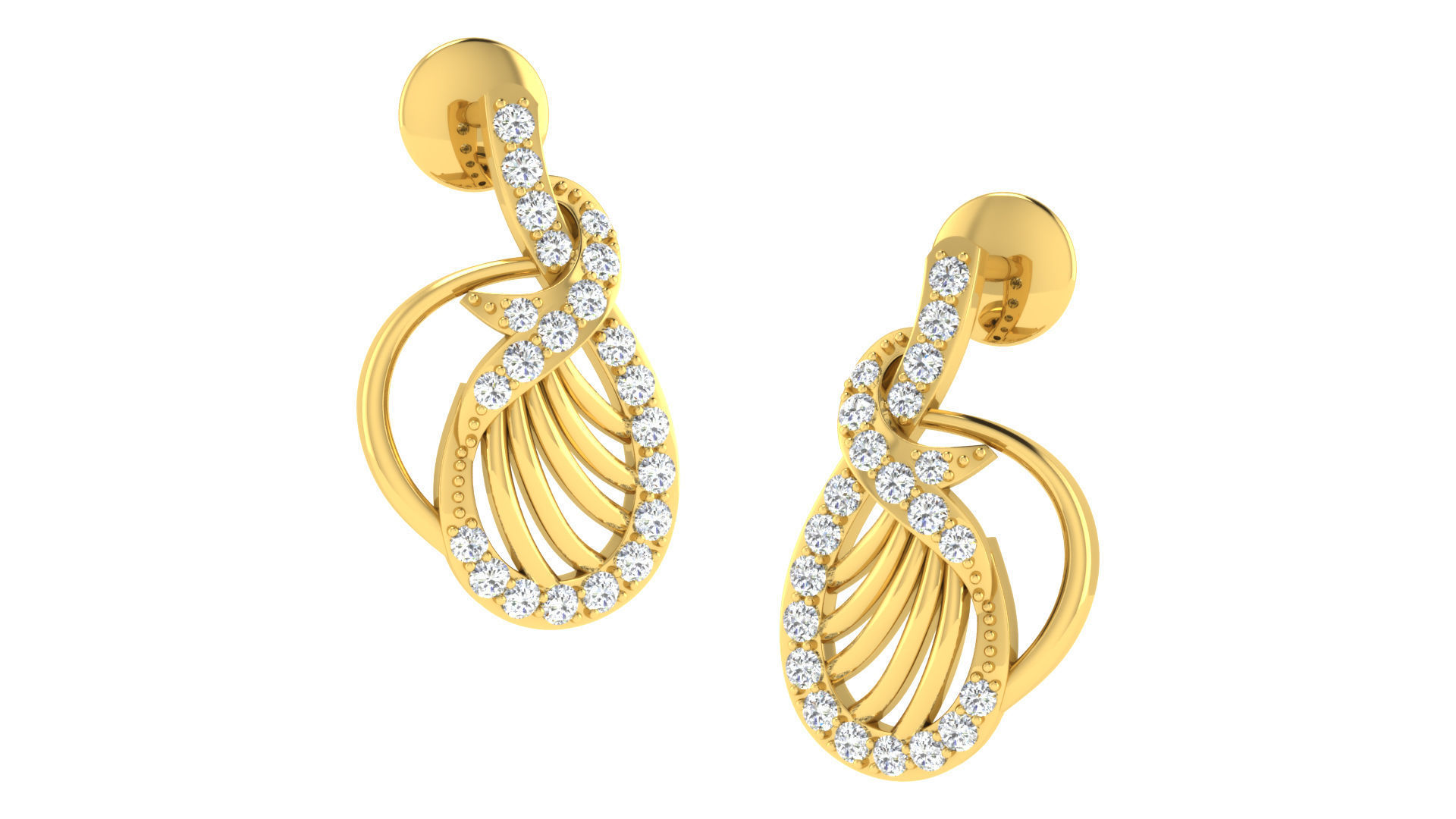 Pendants Earrings 3dm STL OBJ FBX Render Details 3D print model_3