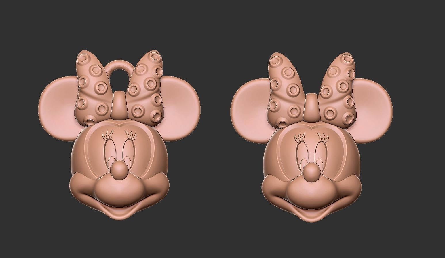 Minnie mouse pendant 3D print model_1
