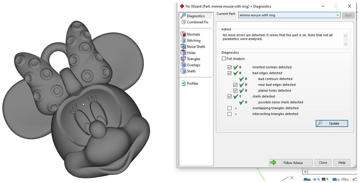 Minnie mouse pendant 3D print model_13