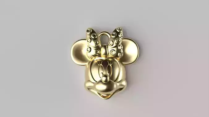 Minnie mouse pendant 3D print model