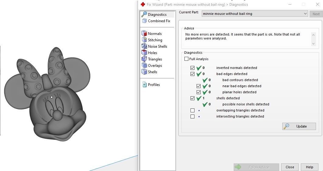 Minnie mouse pendant 3D print model_12