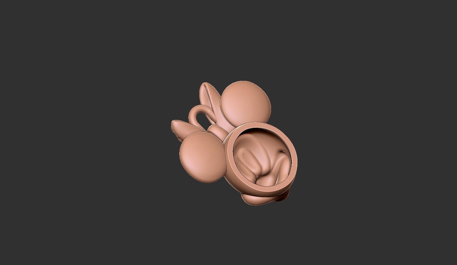 Minnie mouse pendant 3D print model_5