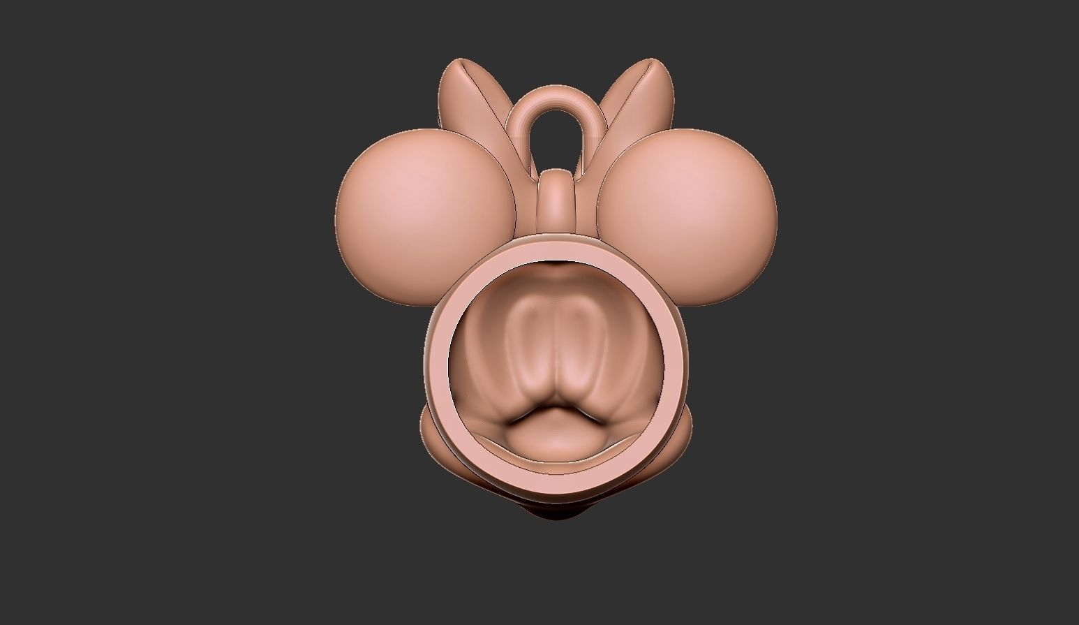 Minnie mouse pendant 3D print model_4