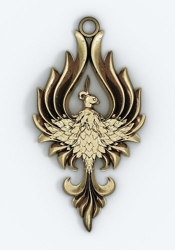 pendant phoenix 3D print model
