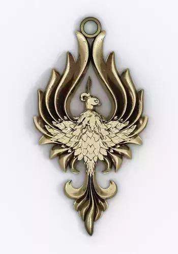 pendant phoenix 3D print model