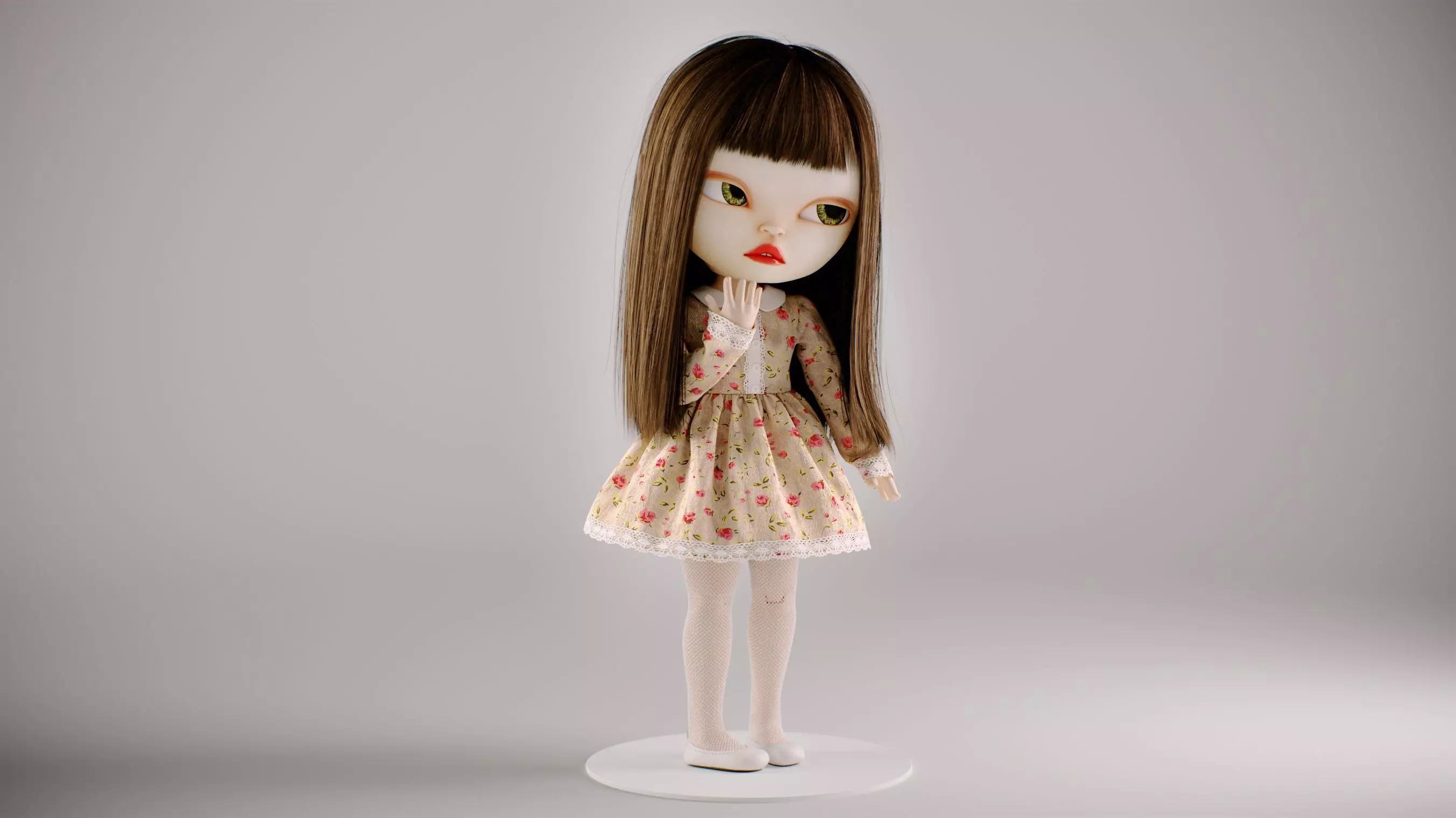 Olivia doll in Dress Pose 02 3D model
