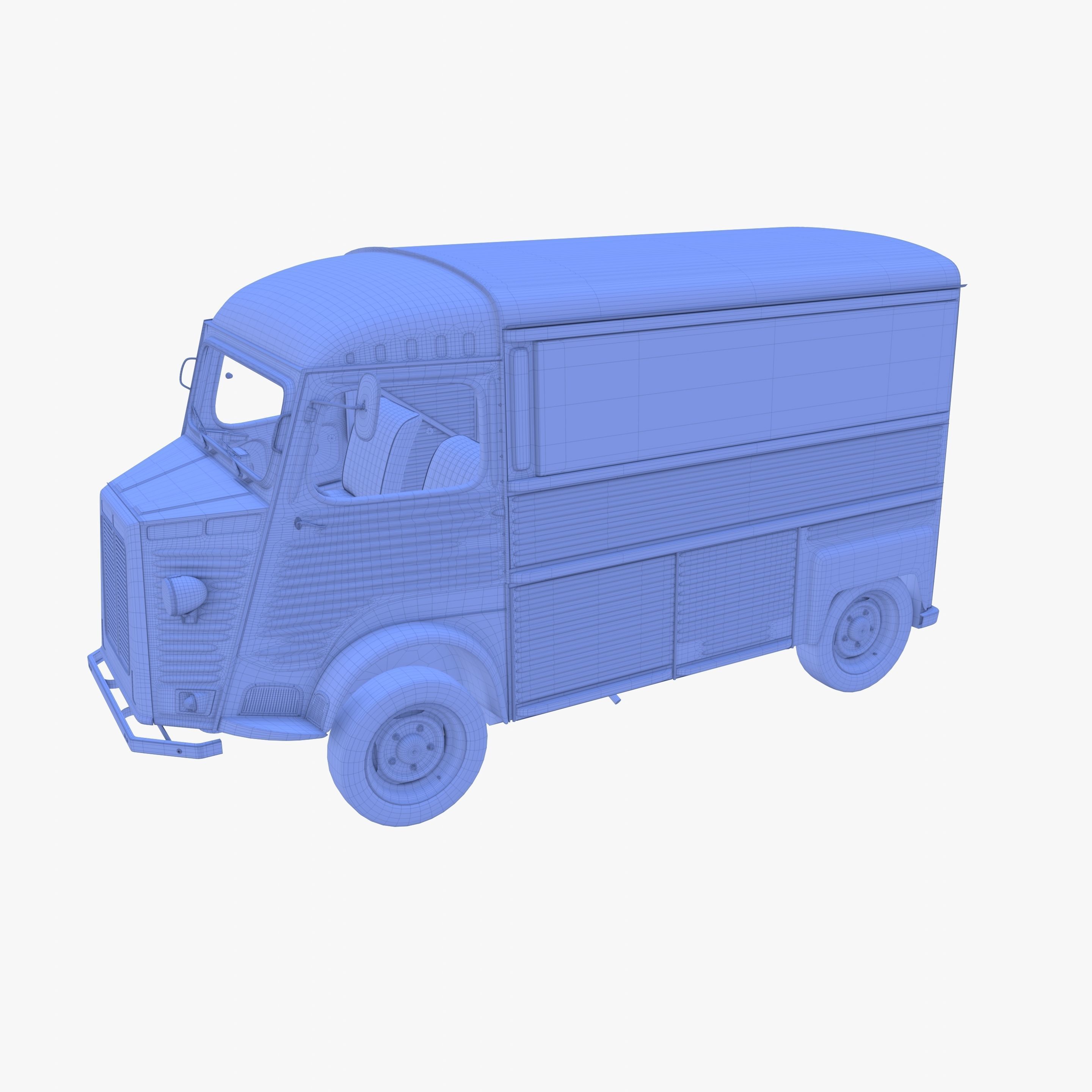 Generic 40s Van with interior 3D model_30