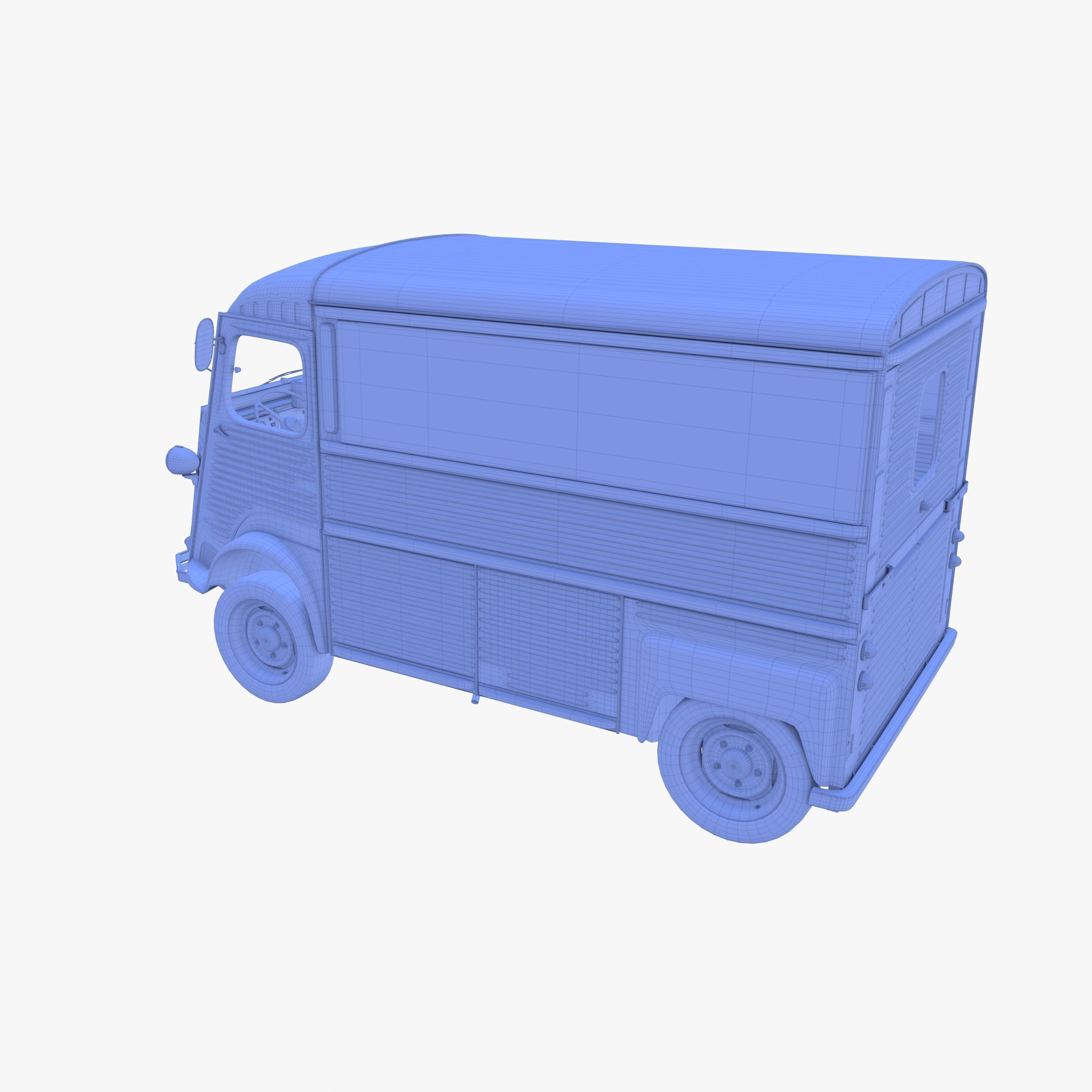 Generic 40s Van with interior 3D model_31