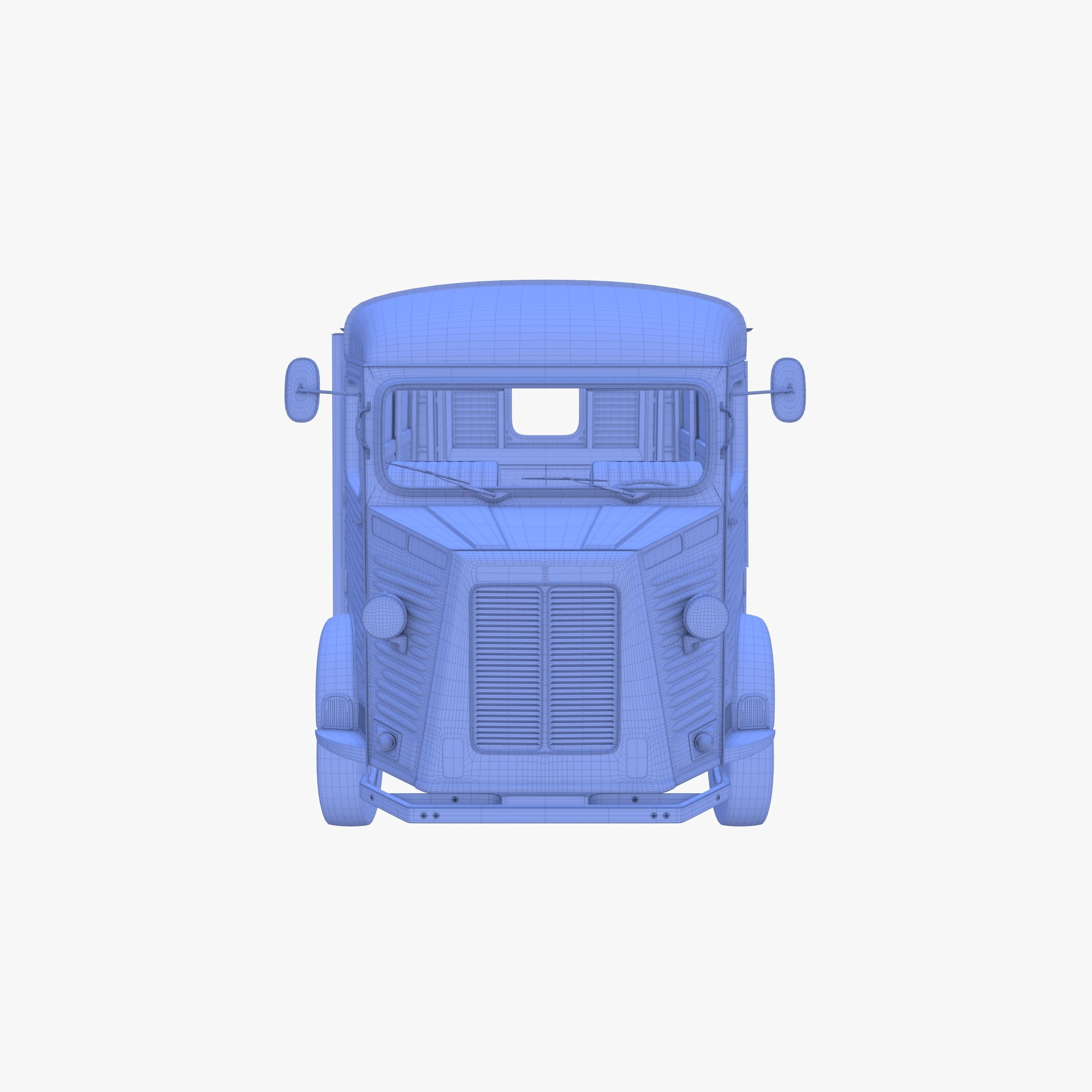 Generic 40s Van with interior 3D model_27