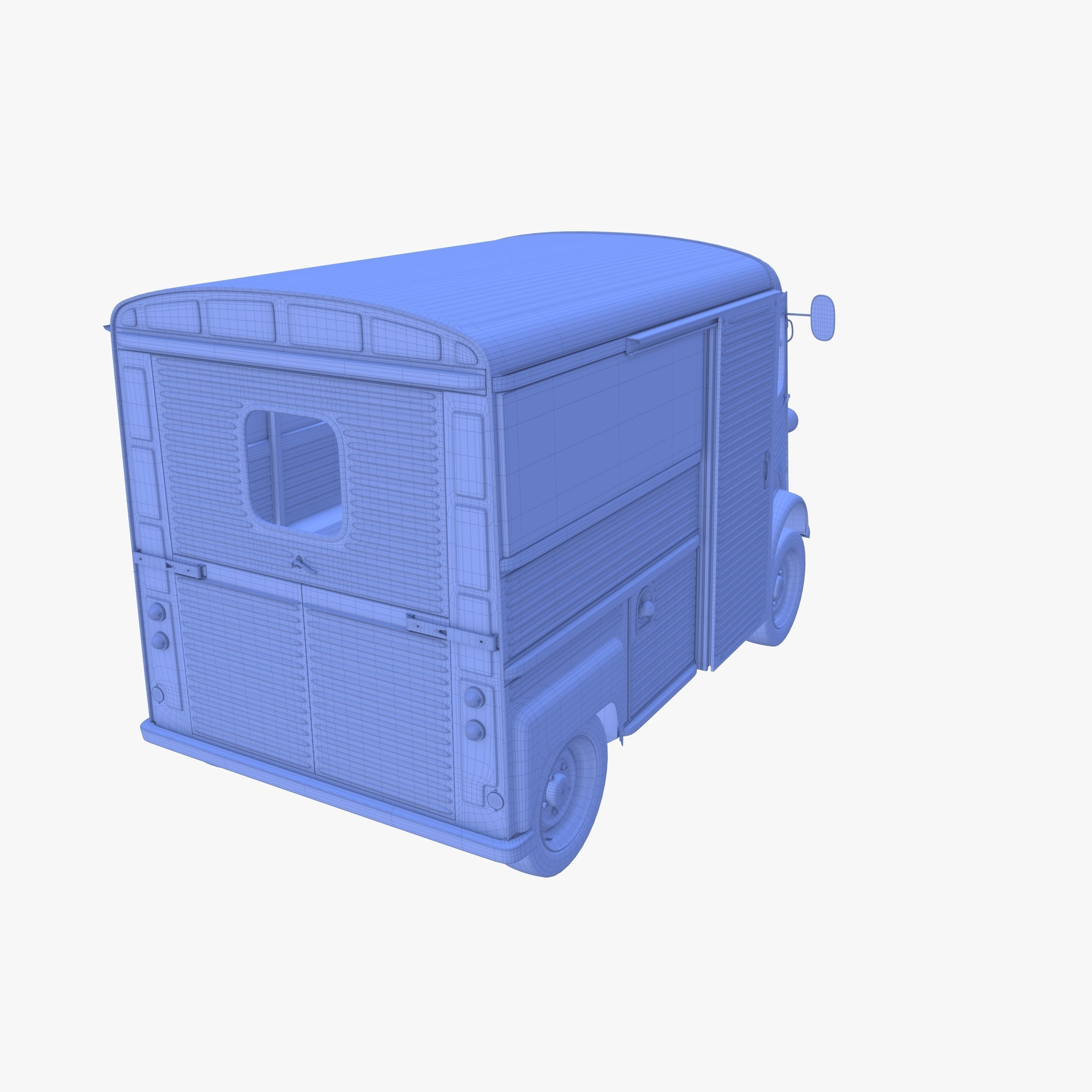Generic 40s Van with interior 3D model_32