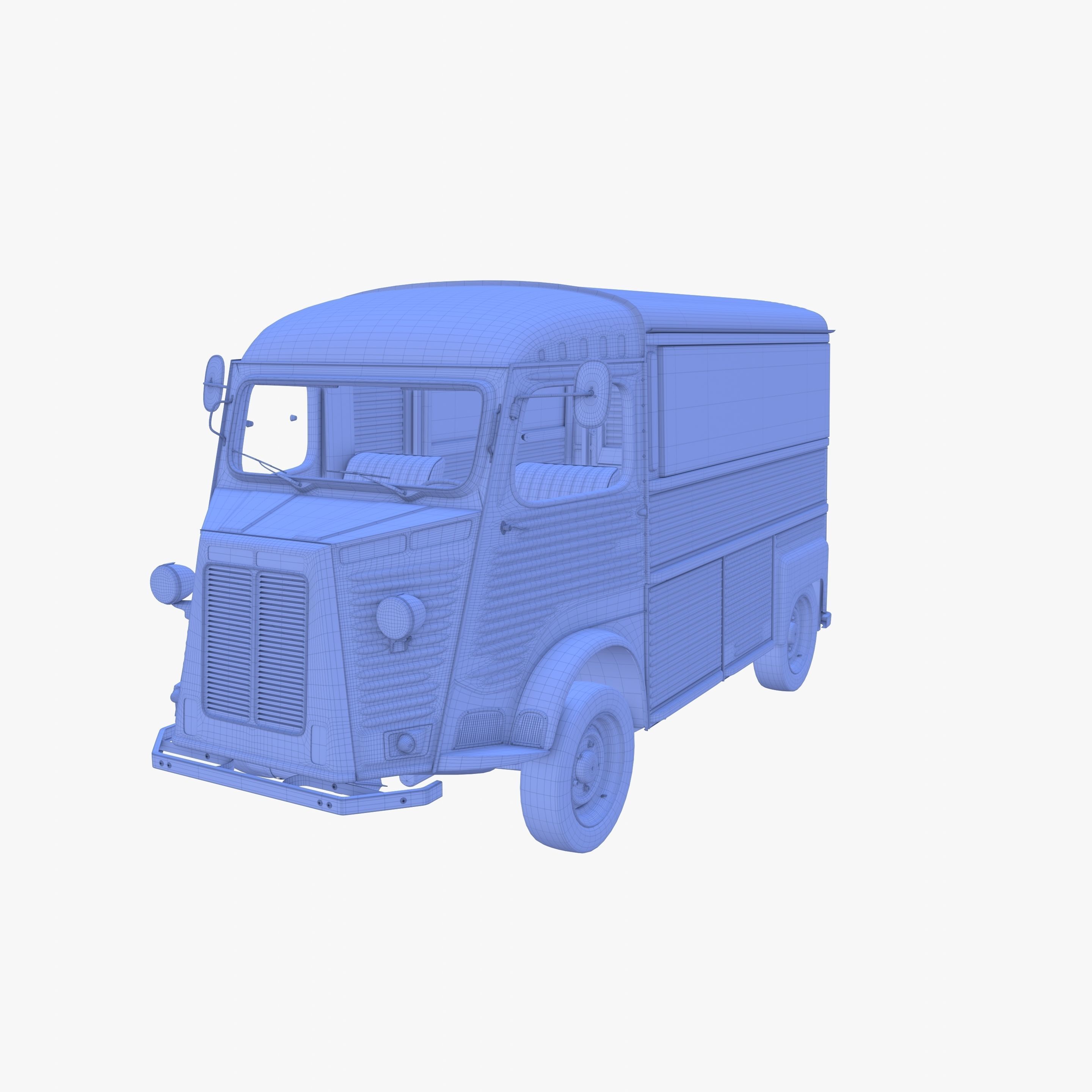 Generic 40s Van with interior 3D model_26
