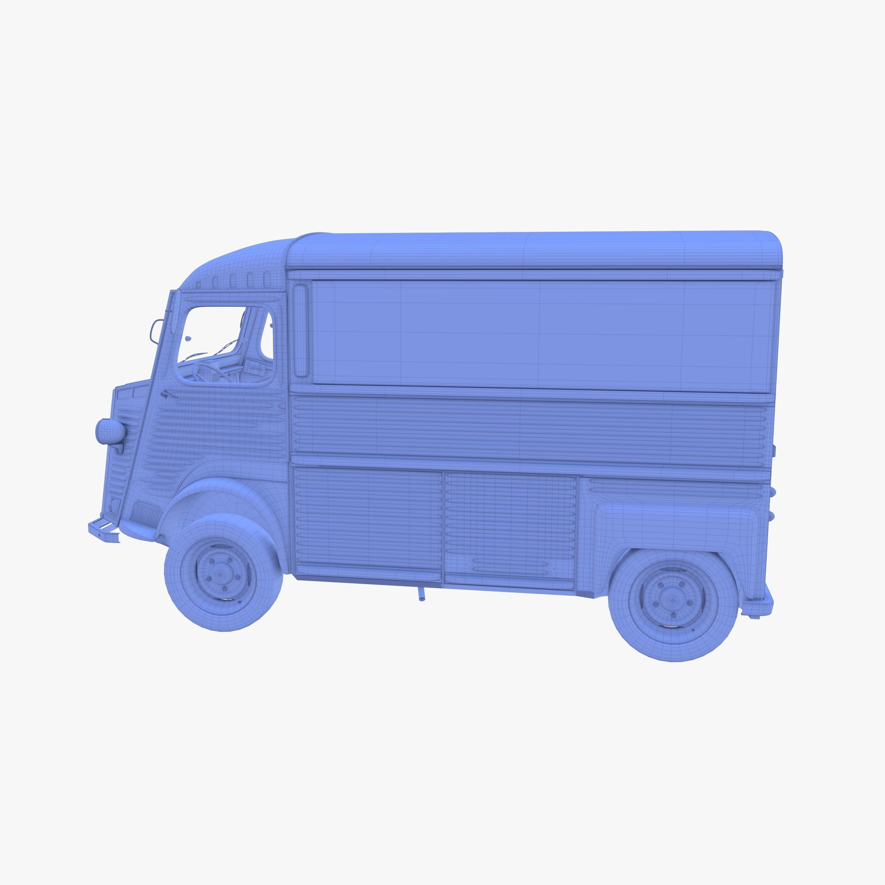 Generic 40s Van with interior 3D model_28
